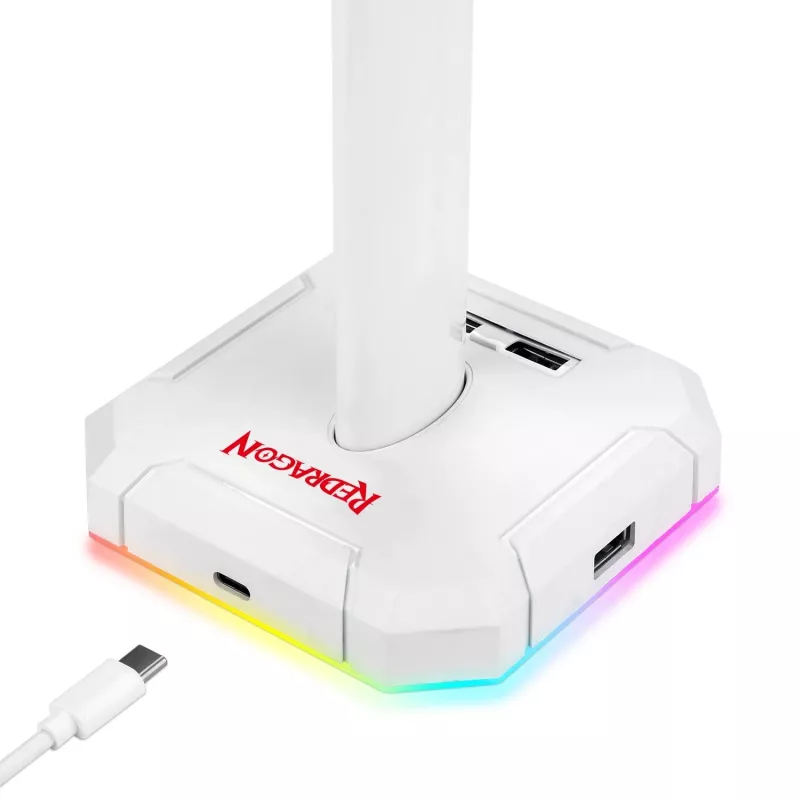 Redragon Scepter PRO HA300-W Gaming Headset Stand mit RGB-Beleuchtung, Weiß