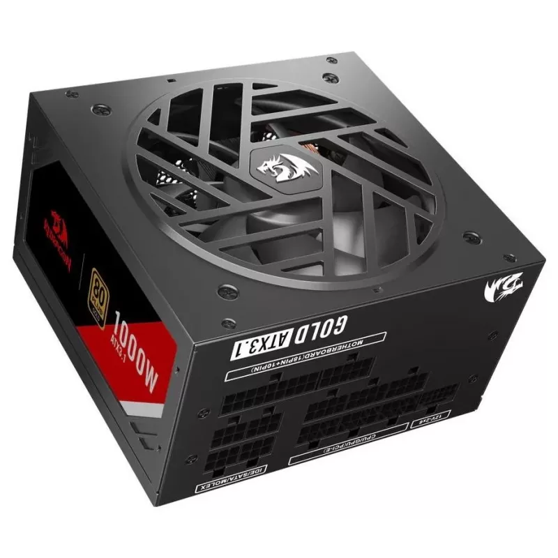 Redragon Master GC-MS03 1000W Netzteil, 80 PLUS Standard, ATX, nicht-modular, 120mm Lüfter, Schwarz