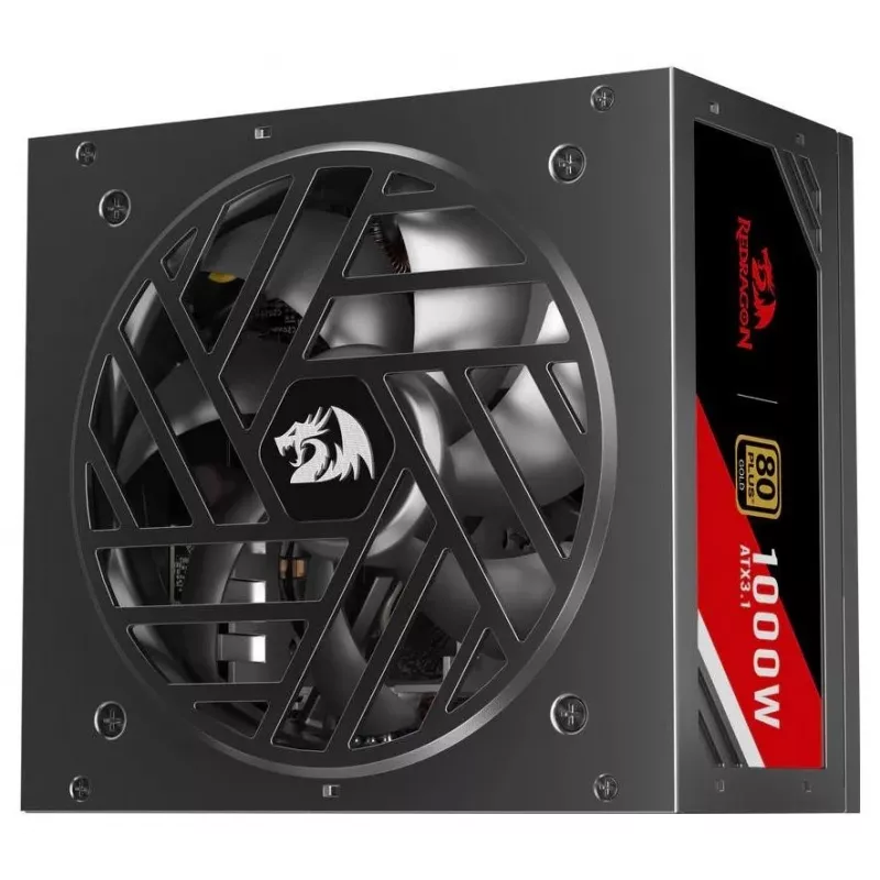 Redragon Master GC-MS03 1000W Netzteil, 80 PLUS Standard, ATX, nicht-modular, 120mm Lüfter, Schwarz