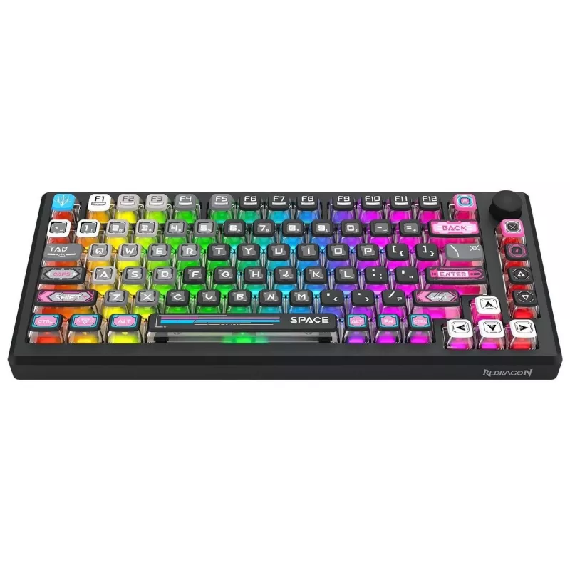 Redragon K732MC-RGB-PRO Uranus Pro 82 75% Mechanische Tastatur, Hot-Swappable, RGB, USB-C, Schwarz