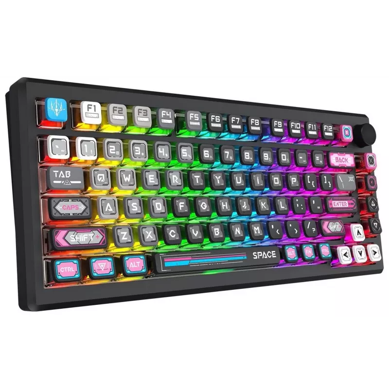 Redragon K732MC-RGB-PRO Uranus Pro 82 75% Mechanische Tastatur, Hot-Swappable, RGB, USB-C, Schwarz