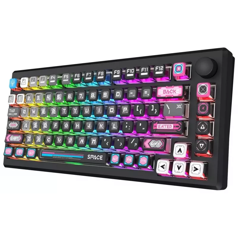 Redragon K732MC-RGB-PRO Uranus Pro 82 75% Mechanische Tastatur, Hot-Swappable, RGB, USB-C, Schwarz