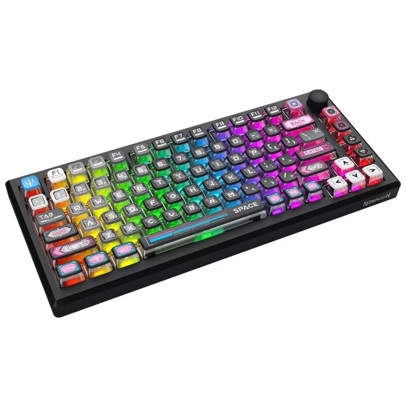 Redragon K732MC-RGB-PRO Uranus Pro 82 75% Mechanische Tastatur, Hot-Swappable, RGB, USB-C, Schwarz