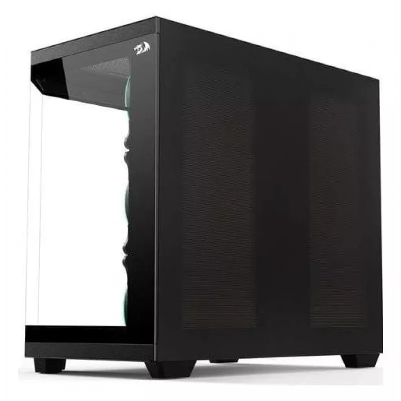 Redragon Vision ARGB GC-625-PRO Mid-Tower Gaming-Gehäuse, Schwarz, gehärtetes Glas, 4x120mm ARGB-Lüfter