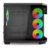 Redragon Vision ARGB GC-625-PRO Mid-Tower Gaming-Gehäuse, Schwarz, gehärtetes Glas, 4x120mm ARGB-Lüfter