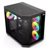 Redragon Vision ARGB GC-625-PRO Mid-Tower Gaming-Gehäuse, Schwarz, gehärtetes Glas, 4x120mm ARGB-Lüfter
