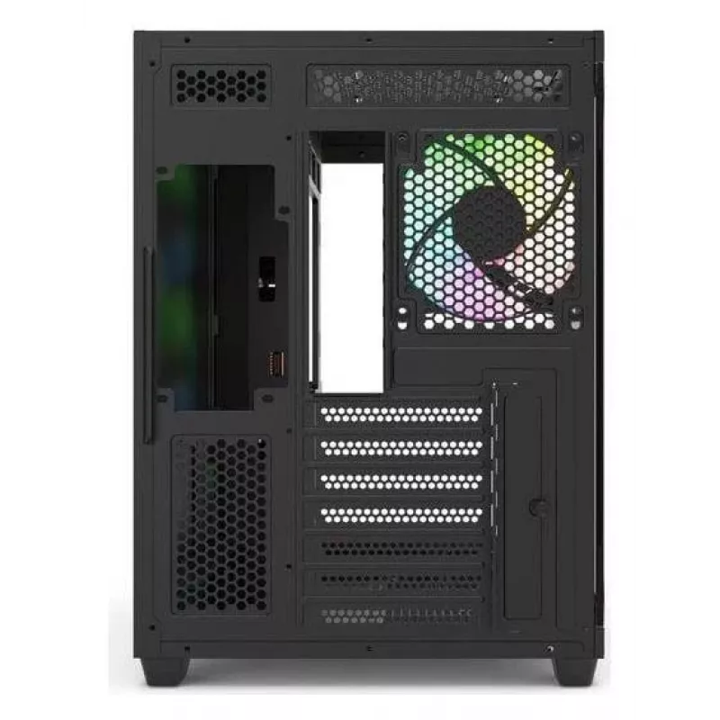 Redragon Vision ARGB GC-625-PRO Mid-Tower Gaming-Gehäuse, Schwarz, gehärtetes Glas, 4x120mm ARGB-Lüfter