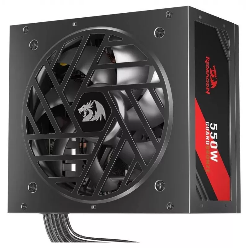 Redragon Guard GC-GU01 550W Netzteil, 80 PLUS Standard, Active PFC, nicht-modular, 120mm Lüfter, Schwarz