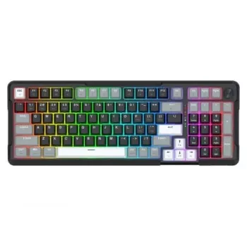 Redragon ARLOKKS QMK K742 75% Tri-Mode Mechanische Tastatur, Hot-Swappable, Gasket Mount, RGB, Schwarz