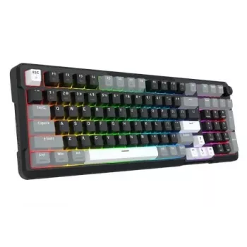 Redragon ARLOKKS QMK K742 75% Tri-Mode Mechanische Tastatur, Hot-Swappable, Gasket Mount, RGB, Schwarz