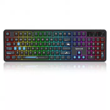 Redragon Volcano K526BB-WL kabellose Gaming-Membran-Tastatur, beleuchtet, schwarz