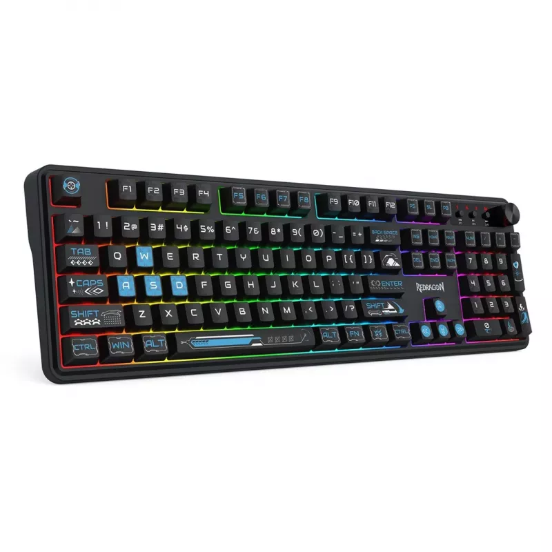 Redragon Volcano K526BB-WL kabellose Gaming-Membran-Tastatur, beleuchtet, schwarz