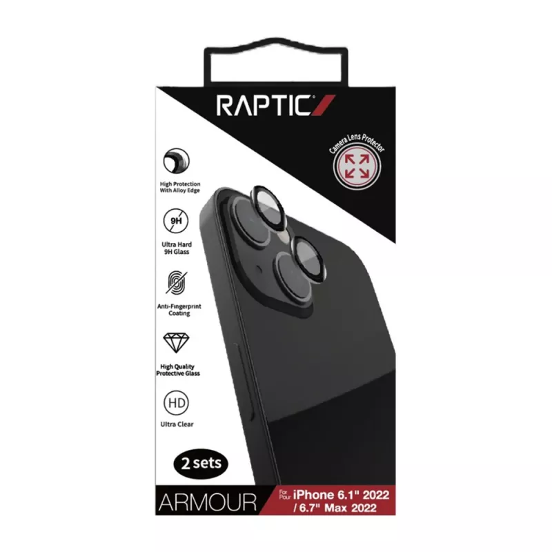 Raptic X-Doria Armour Camera Glass Kamera-Linsenschutz aus gehärtetem Glas für Apple iPhone 14 / 14 Plus