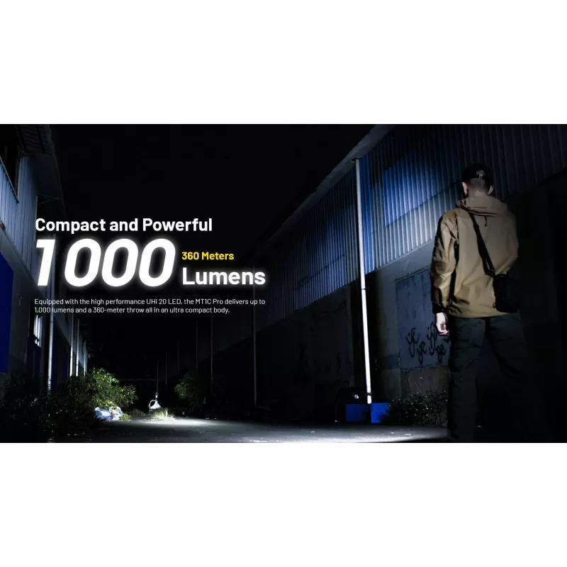 Nitecore MT1C PRO Taschenlampe 600 Lumen CREE XP-L HD V6 Schwarz