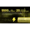 Nitecore NL2155HP 21700 Li-ion Akku 5500mAh 3.6V Button Top Protected
