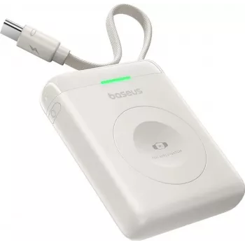 Baseus EnerFill FW11 5W Power Bank für Apple Watch mit integriertem Kabel - Weiß