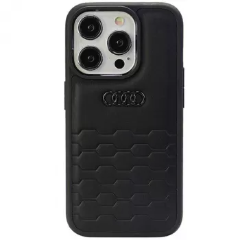Audi GT Kunstleder Hartschalenhülle für Apple iPhone 15 Pro Max 6,7 inch Schwarz