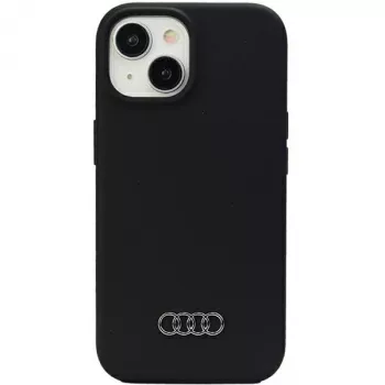 Audi Silicone Case für iPhone 15 Plus / 14 Plus 6,7 inch Schwarz Hardcase AU-LSRIP15M-Q3/D1-BK