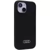 Audi Silicone Case für iPhone 15 Plus / 14 Plus 6,7 inch Schwarz Hardcase AU-LSRIP15M-Q3/D1-BK