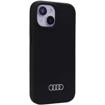 Audi Silicone Case für iPhone 15 Plus / 14 Plus 6,7 inch Schwarz Hardcase AU-LSRIP15M-Q3/D1-BK