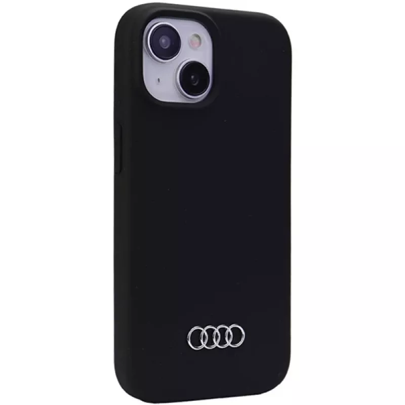 Audi Silicone Case für iPhone 15 Plus / 14 Plus 6,7 inch Schwarz Hardcase AU-LSRIP15M-Q3/D1-BK