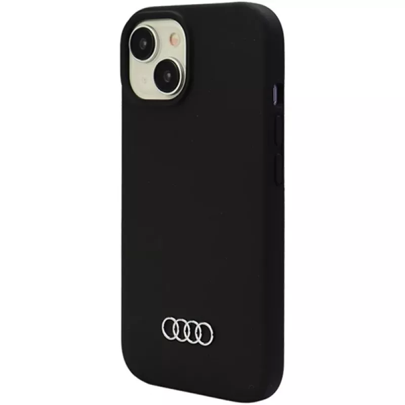 Audi Silicone Case für iPhone 15 Plus / 14 Plus 6,7 inch Schwarz Hardcase AU-LSRIP15M-Q3/D1-BK