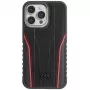 Audi Genuine Leather MagSafe iPhone 14 Pro Max 6.7 Black-Red Hardcase