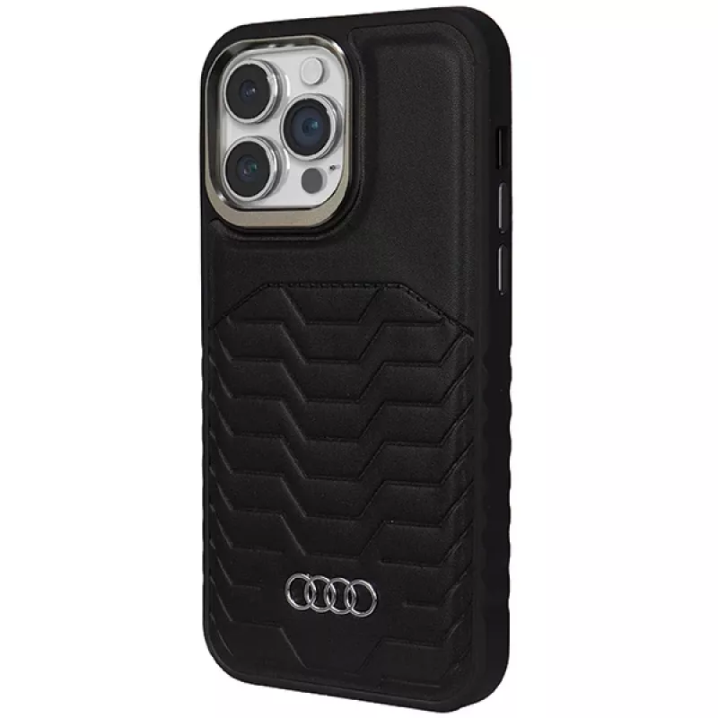 Audi Kunstleder MagSafe Hard Case für Apple iPhone 14 Pro Max 6,7 inch Schwarz