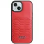 Audi Kunstleder MagSafe Hard Case für iPhone 15 / 14 / 13 6,1 inch - Rot