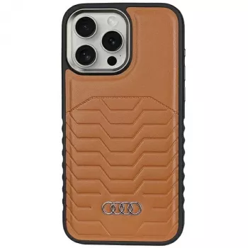 Audi Kunstleder MagSafe iPhone 14 Pro 6,1 Braun Hardcase AU-TPUPCMIP14P-GT/D3-BN