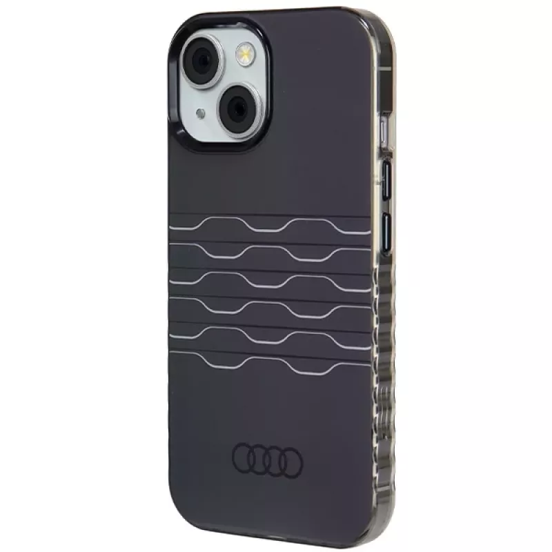 Audi IML MagSafe Case für iPhone 15 / 14 / 13 6.1 Schwarz Hardcase AU-IMLMIP15-A6/D3-BK