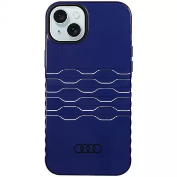 Audi IML MagSafe Case für iPhone 15 Plus / 14 Plus 6.7 Navy Blue Hard Case