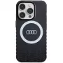 Audi IML Big Logo MagSafe Case für iPhone 14 Pro 6,1 inch Schwarz Hartschale