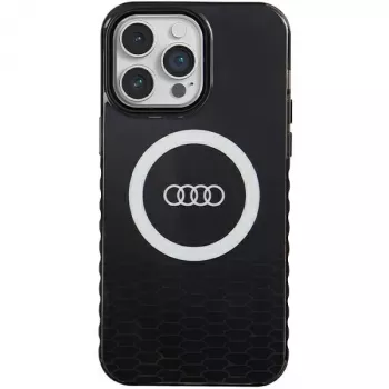 Audi IML Big Logo MagSafe Case für iPhone 14 Pro Max 6,7 inch Schwarz Hartschale