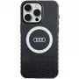 Audi IML Big Logo MagSafe Case für iPhone 15 Pro Max 6,7 inch Schwarz Hartschale
