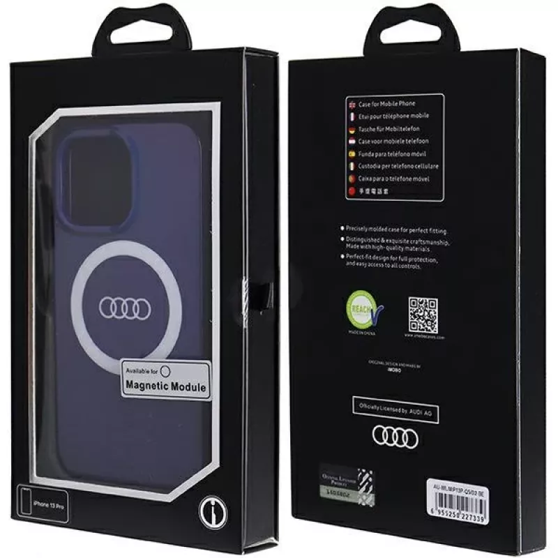 Audi IML Big Logo MagSafe Case für iPhone 13 Pro / 13 6.1 Navy Blue Hard Case
