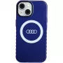 Audi IML Big Logo MagSafe Case für iPhone 15 / 14 / 13 6.1 Navy Blue Hard Case