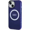 Audi IML Big Logo MagSafe Case für iPhone 15 / 14 / 13 6.1 Navy Blue Hard Case