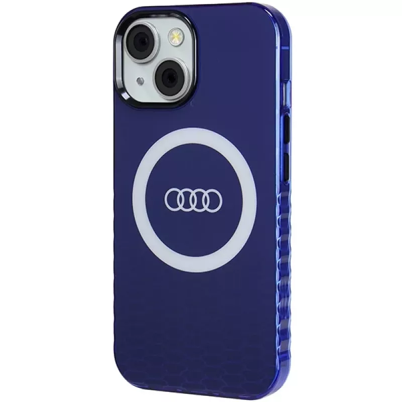 Audi IML Big Logo MagSafe Case für iPhone 15 / 14 / 13 6.1 Navy Blue Hard Case