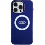 Audi IML Big Logo MagSafe Case für iPhone 15 Pro Max 6,7 Navy Blue Hardcase AU-IMLMIP15PM-Q5/D2-BE