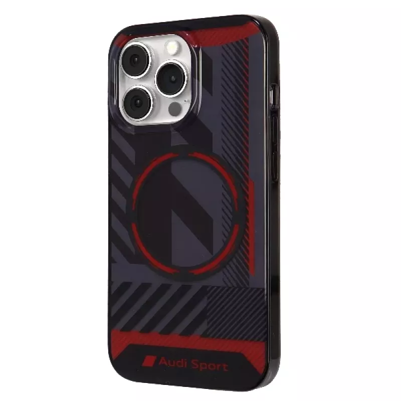 Audi IML Sport MagSafe Case für iPhone 13 Pro / 13 6,1 inch Schwarz Hardcase AU-IMLMIP13P-RSQ/D2-BK