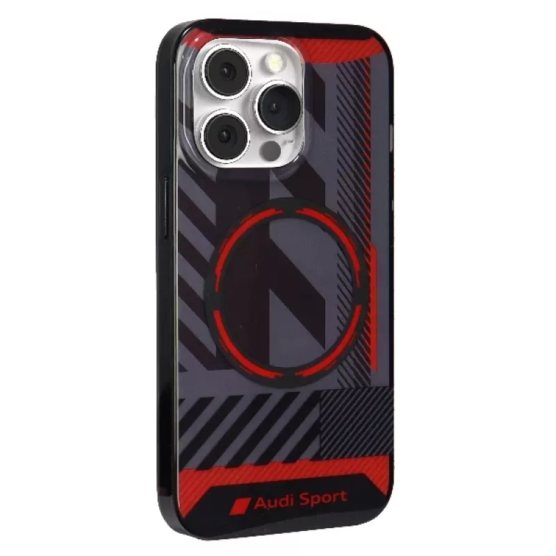 Audi IML Sport MagSafe Case für iPhone 13 Pro / 13 6,1 inch Schwarz Hardcase AU-IMLMIP13P-RSQ/D2-BK