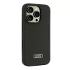 Audi Silikonhülle für Apple iPhone 16 Pro 6,3 inch Schwarz Hartrückseite AU-LSRIP16P-Q3/D1-BK