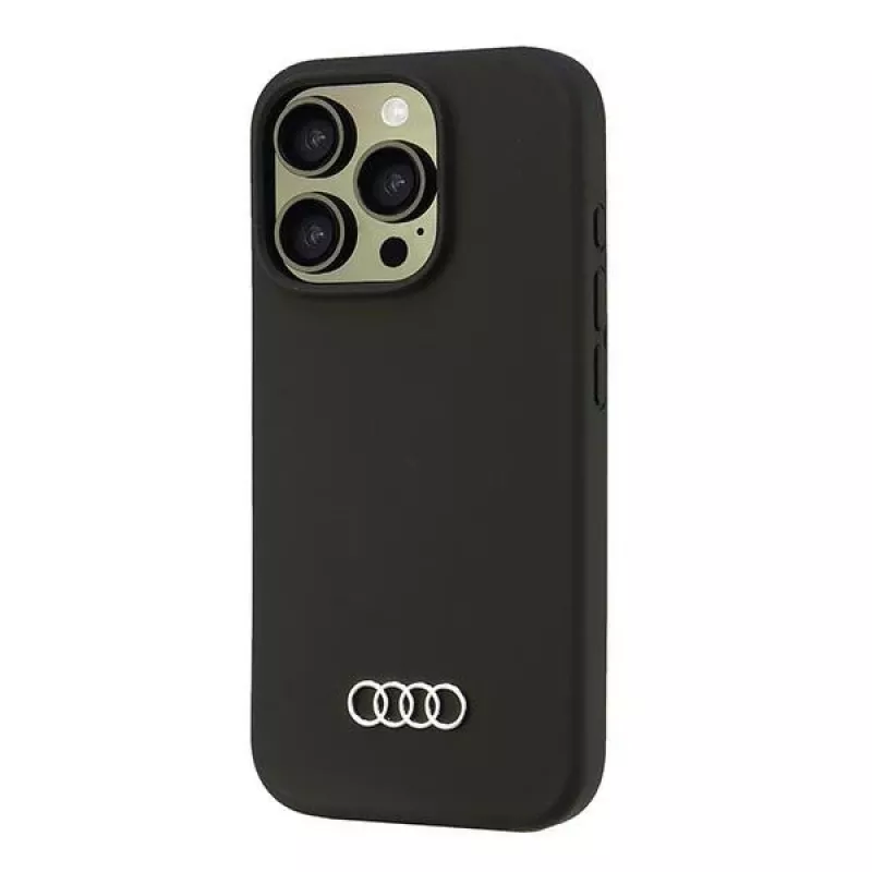 Audi Silikonhülle für Apple iPhone 16 Pro 6,3 inch Schwarz Hartrückseite AU-LSRIP16P-Q3/D1-BK