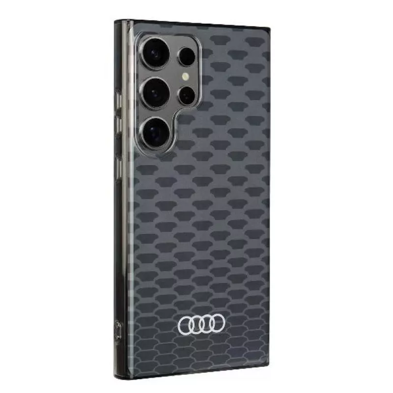 Audi IML Stitching Pattern MagSafe Case für Samsung Galaxy S24 Ultra S928 Schwarze Hartschale AU-IMLMS24U-Q5/D3-BK