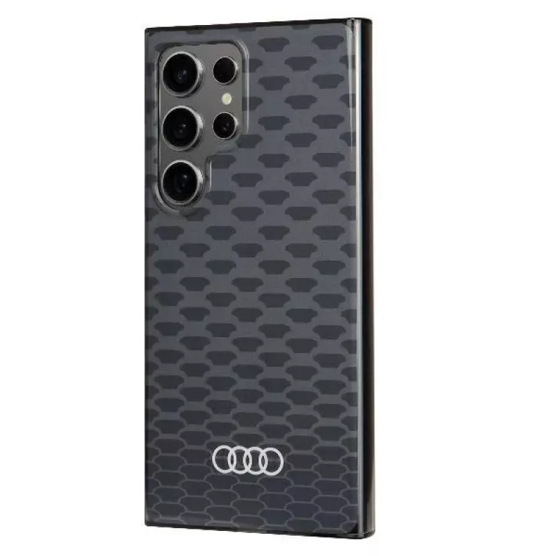 Audi IML Stitching Pattern MagSafe Case für Samsung Galaxy S24 Ultra S928 Schwarze Hartschale AU-IMLMS24U-Q5/D3-BK