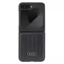 Audi Kunstleder MagSafe Hard Case für Samsung Galaxy Z Flip 6, Schwarz, AU-TPUPCFlip6-Q5/D1-BK