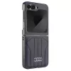 Audi Kunstleder MagSafe Hard Case für Samsung Galaxy Z Flip 6, Schwarz, AU-TPUPCFlip6-Q5/D1-BK