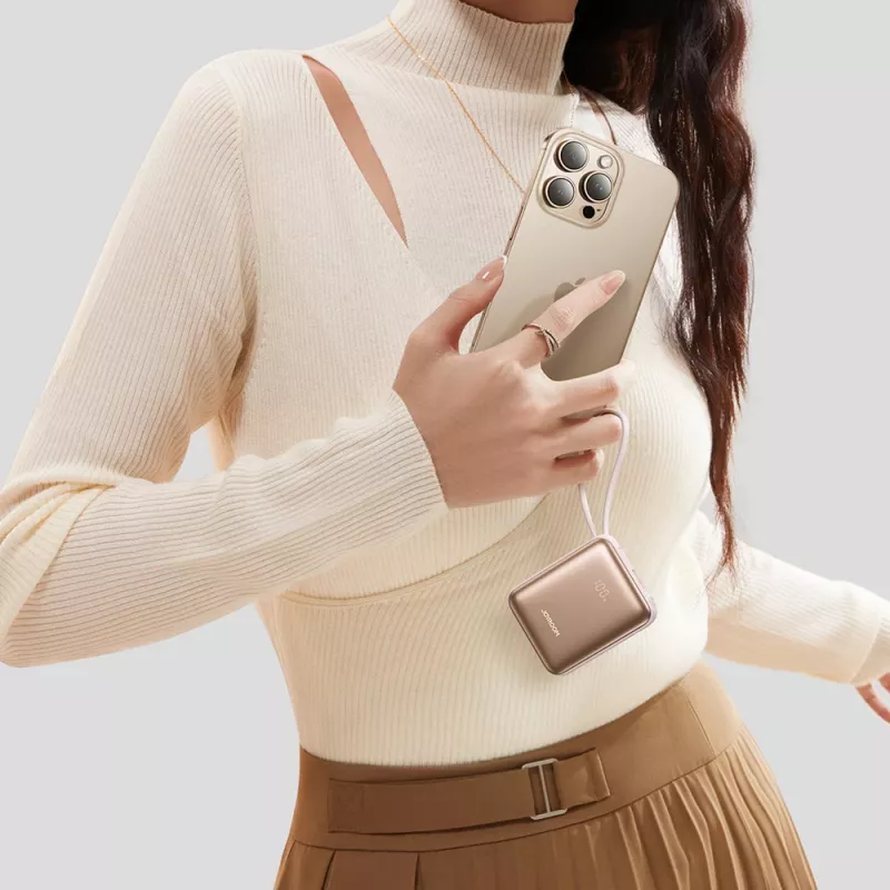 Powerbank Joyroom JR-PBF27 22.5W 10000mAh mit zwei integrierten Kabeln - Gold