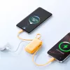 Joyroom JR-PR2 Power Bank 35W 10000mAh mit integrierten USB-C- und Lightning-Kabeln - Orange